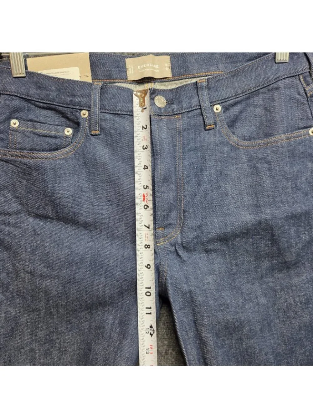 Everlane Selvedge Loose Straight Jeans Mens 32x30 Indigo Rinse Organic Cotton